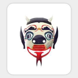 Watercolor tribal mask Sticker